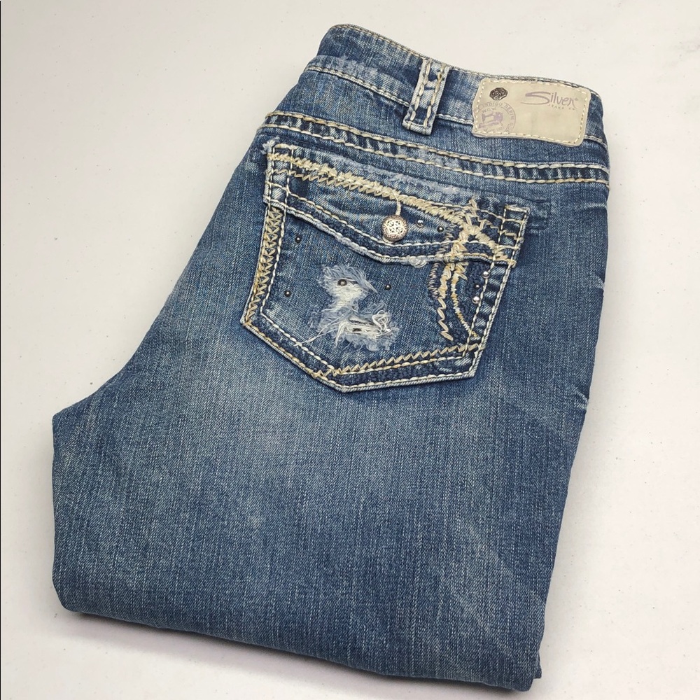 SILVER SUKI FLAP SLIM JEANS 34x31 ⭐️